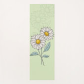 エイプリル誕生フラワーデイジーインスパイア-フローラ ヨガマット (正面)