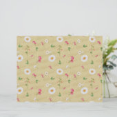 エイプリル誕生フラワーデイジースイートピースクラップブック紙 (スタンド正面)