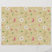 エイプリル誕生フラワーデイジースイートピースクラップブック紙 (正面)