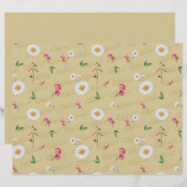 エイプリル誕生フラワーデイジースイートピースクラップブック紙