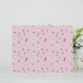 エイプリル誕生フラワーデイジースイートピースクラップブック紙 (スタンド正面)