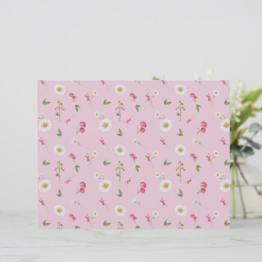 エイプリル誕生フラワーデイジースイートピースクラップブック紙 (スタンド正面)