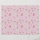 エイプリル誕生フラワーデイジースイートピースクラップブック紙 (正面)