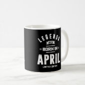 エイプリル誕生日ギフト生まれレジェンドは4月 コーヒーマグカップ (正面右)