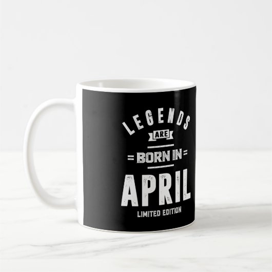 エイプリル誕生日ギフト生まれレジェンドは4月 コーヒーマグカップ (左)