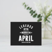 エイプリル誕生日ギフト生まれレジェンドは4月 ポストカード (スタンド正面)