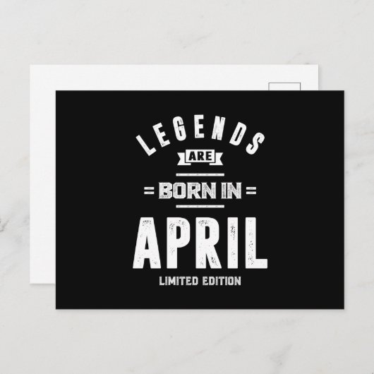 エイプリル誕生日ギフト生まれレジェンドは4月 ポストカード (正面/裏面)