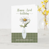 エイプリル誕生日デイジー誕生月花 カード (黄色い花)