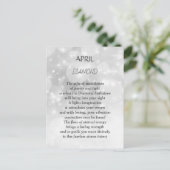 エイプリル誕生日バーストーンダイヤモンド  ポストカード (スタンド正面)