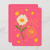 エイプリル誕生日月カード(デイジー) シーズンカード (正面/裏面)