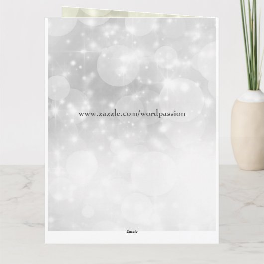 エイプリル誕生日誕生石ダイヤモンドグリーティング カード (裏面)