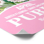 エイプリル誕生月花クリスチャンウォールアート ポスター (角)