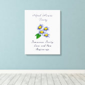 エイプリル誕生月花デイジーフレッシュとシンプル キャンバスプリント (インサイチュ (ウッドフロア))