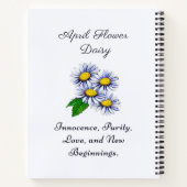 エイプリル誕生月花デイジーフレッシュとシンプル ノートブック (裏面)