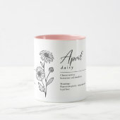 エイプリル誕生月花デイジーミニマル マグカップ (中央)