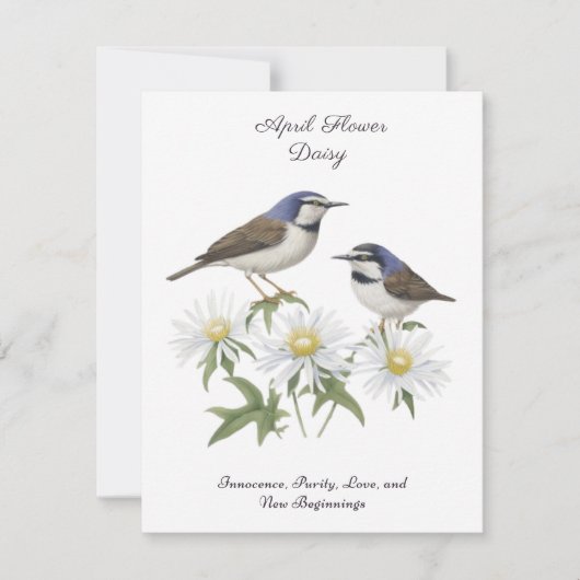 エイプリル誕生月花デイジー大切な誕生日 (正面)