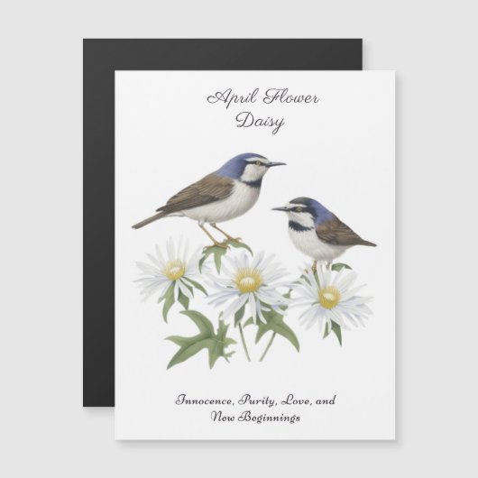 エイプリル誕生月花デイジー大切な誕生日 (正面/裏面)