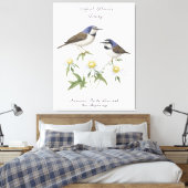 エイプリル誕生月花デイジー大切な誕生日 キャンバスプリント (インサイチュ (寝室))