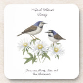 エイプリル誕生月花デイジー大切な誕生日 コースター (正面)