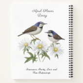 エイプリル誕生月花デイジー大切な誕生日 ノートブック (裏面)