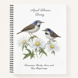 エイプリル誕生月花デイジー大切な誕生日 ノートブック