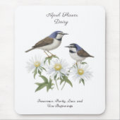 エイプリル誕生月花デイジー大切な誕生日 マウスパッド (正面)