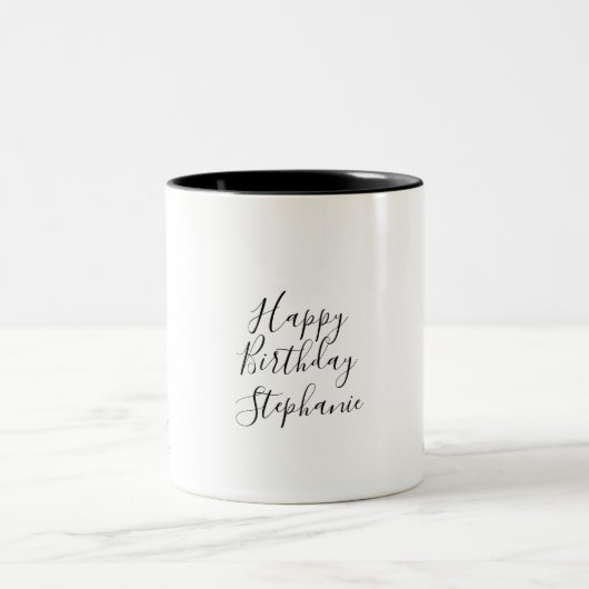 エイプリル誕生月花デイジー誕生日ギフト彼女 ツートーンマグカップ (中央)