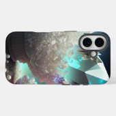 エイプリル誕生石ダイヤモンドクォーツクリスタル真珠 Case-Mate iPhoneケース (裏面 (横))