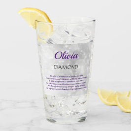 エイプリル誕生石ダイヤモンドデザイン タンブラーグラス