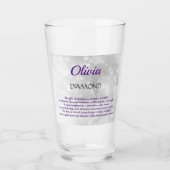 エイプリル誕生石ダイヤモンドデザイン タンブラーグラス (正面)