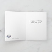 エイプリル誕生石ダイヤモンド誕生日カード カード (内部)