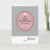 エイプリル誕生花グリーティングカード サンキューカード (裏面)