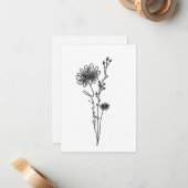 エイプリル誕生花誕生日カード ノートカード (正面/裏面インサイチュ)