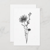 エイプリル誕生花誕生日カード ノートカード (正面/裏面)