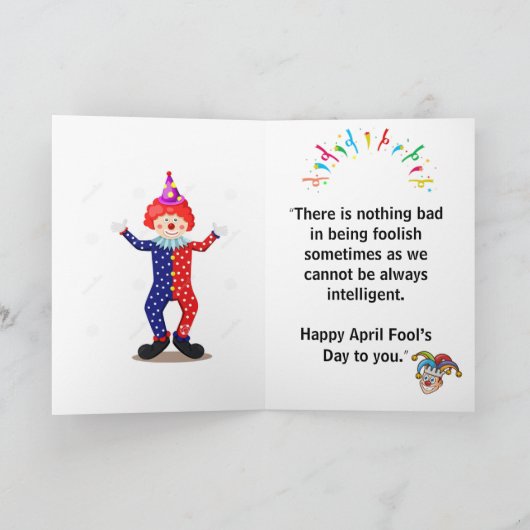 エイプリル・フールのデイカード カード (内部)