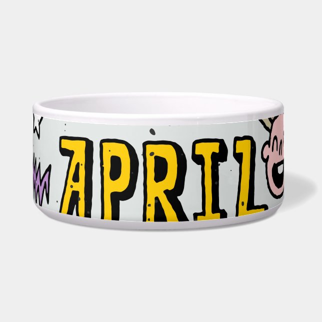 エイプリル フール: カラフル ドゥードル セット。 ボウル (正面)