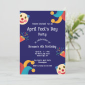 エイプリル・フール・デーの誕生日パーティー招待状 招待状 (スタンド正面)