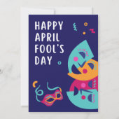 エイプリル・フール・デーの誕生日パーティー招待状 招待状 (裏面)