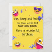 エイプリル フール 誕生日 グリーティング カード (裏面)