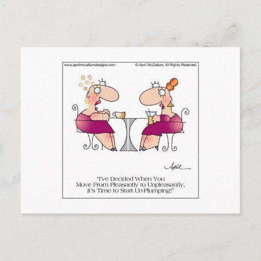 エイプリル・マッカラムのポストカード「快適なぽっちゃり」 ポストカード (正面)