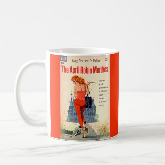 エイプリル・ロビン・マーダーズのパルプ小説の表紙 コーヒーマグカップ (左)
