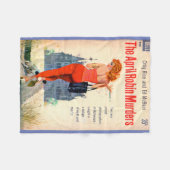 エイプリル・ロビン・マーダーズのパルプ小説の表紙 フリースブランケット (正面(横))