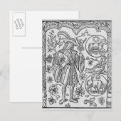 エイプリル、花、おひつじ ポストカード (正面/裏面)