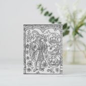 エイプリル、花、おひつじ ポストカード (スタンド正面)