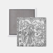 エイプリル、花、おひつじ マグネット (正面/裏面)