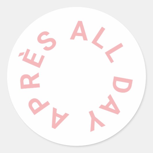 エイペルオールデイアイスピンクスキーテーマ ラウンドシール (正面)