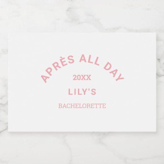 エイペルオールデイピンクバチェロレッテスキーパーティー スパークリングワインラベル (シングルラベル)