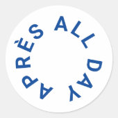 エイペルオールデイブルークールスキーテーマ ラウンドシール (正面)