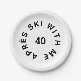 エイペーススキーと私40スキーテーマ40歳の誕生日パーティー ペーパープレート