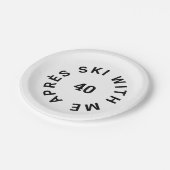 エイペーススキーと私40スキーテーマ40歳の誕生日パーティー ペーパープレート (アングル)